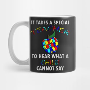 Autism Teacher Puzzle Apple Inspire Gift for Special Ed Autistic Support Awareness inspire Gifts Mug